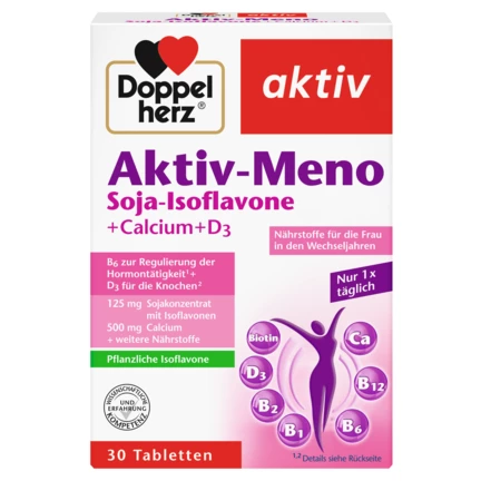 Abbildung der Produktverpackung Doppelherz aktiv Aktiv-Meno Frontansicht